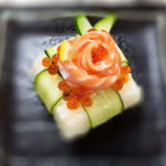 白い薔薇のボックス寿司