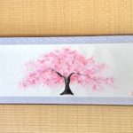 日本画　桜　横掛け　掛け軸