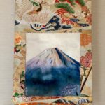 袋帯シルク日本画富士山掛け軸